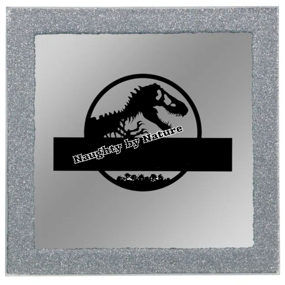 Silver and Black Dinosaur Wall Decor